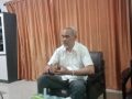 Sekretaris Umum KONI Sultra, Tahir Lakimi saat bincang santai dengan awak media tegas.co