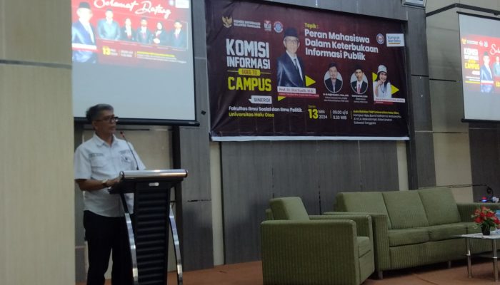Komisi Informasi Goes To Campus UHO Gelar Sosialisasi "Peran Mahasiswa Dalam Keterbukaan Informasi Publik"
