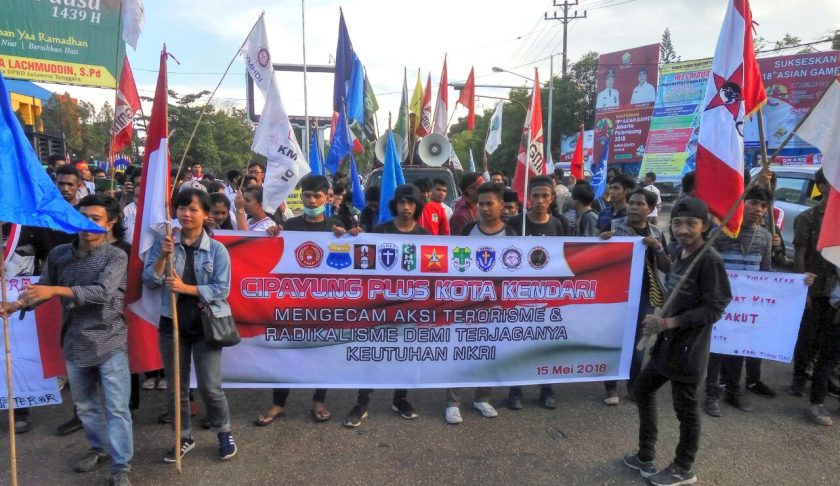 Demo, Cipayung Plus Kota Kendari Kecam Aksi Terorisme
