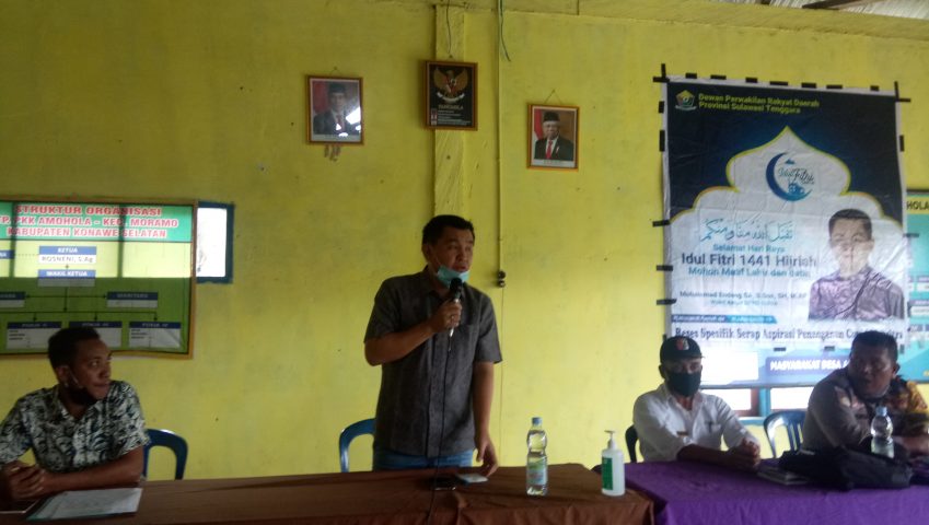 Muh Endang Reses Spesifik Serap Aspirasi Penanganan Covid-19 di Desa Amohola