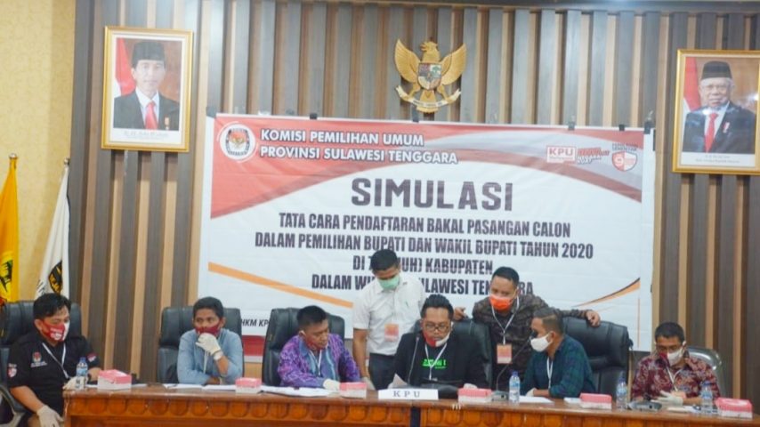 KPU Sultra Gelar Simulasi Tahapan Pendaftaran Calon