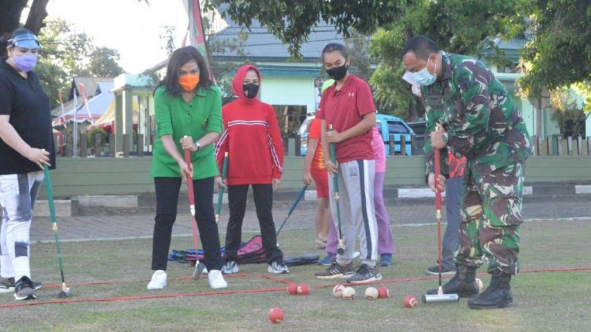Gateball Korem 143/HO Bangun Kebersamaan Istri Forkompimda Kendari
