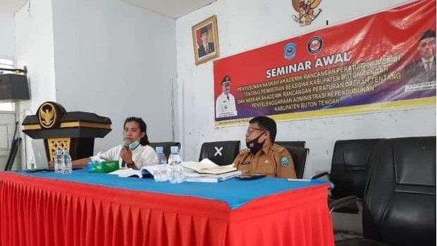 SeMinar awal penyusunan naskah akademik oleh pemda Buteng dan perwakilan UHO