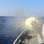 Meriam KRI Sultan Hasanuddin muntahkan peluru di laut lebanon