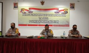 Polres Konsel Gelar Penyusunan Rengiat dan Rendisgar 2021