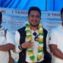 Ketua DPW Partai Berkarya Sultra (tengah) bersama Paslon Ombak