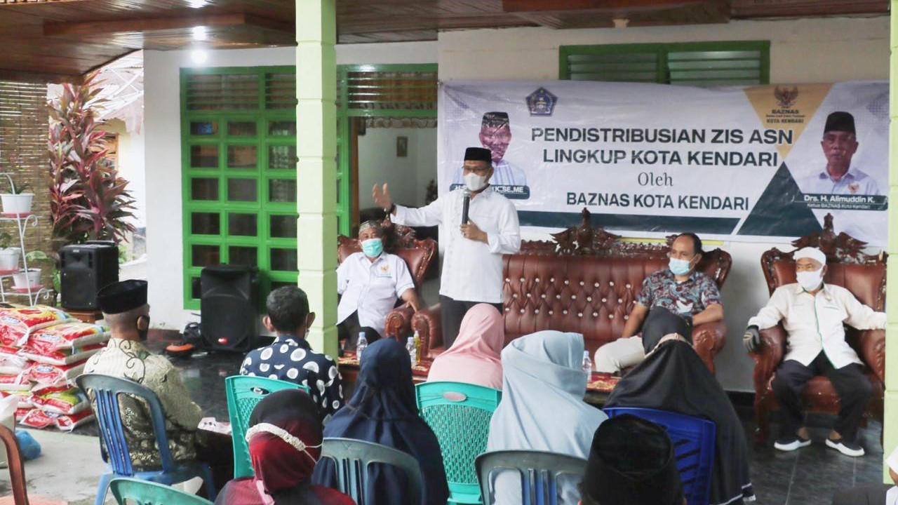 Wali Kota Kendari H. Sulkarnain K. SE., ME, saat menyampaikan sambutan