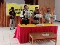 Kapolres Baubau AKBP Rio Tangkari bersama Kasat Reskrim Polres Baubau Akp Reda Irfanda saat menggelar rilis kasus