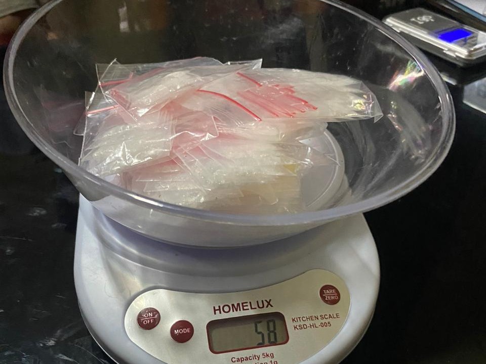 Barang Bukti seberat 58 gram