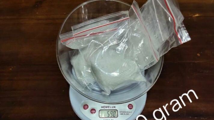 Barang bukti Sabu 590 gramyang berasal diamankan