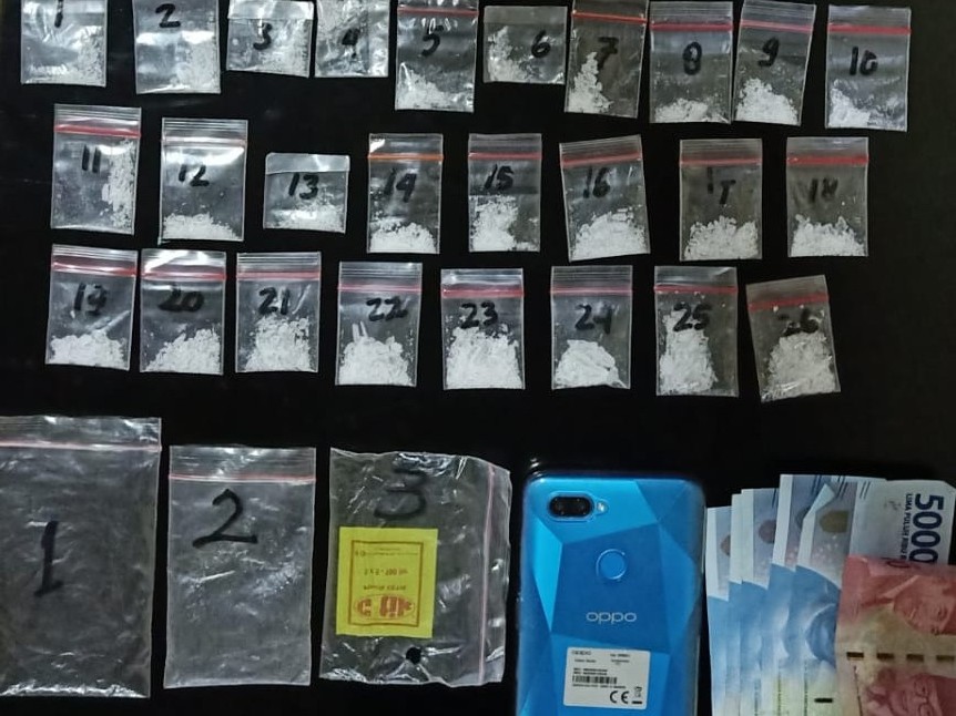 Barang bukti yang berhasil diamankan