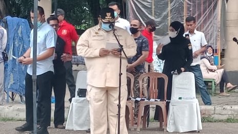 Gubernur Sultra, H. Ali Mazi, SH. Saat menyampaikan sambutannya