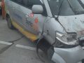 Ambulance LAZISMU Jepara yang kecelakaan di tol sragen
