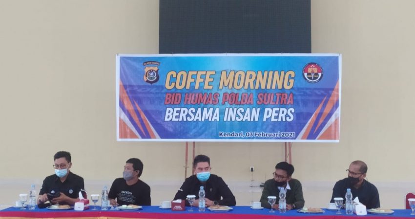 Gelar Coffee Morning, Kabid Humas Polda Ajak Perangi Hoax