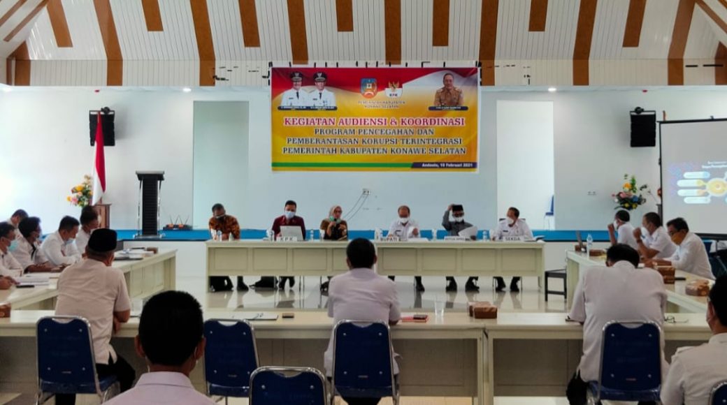 Rapat Bersama, KPK RI: 2020 Capaian MCP Konsel 76,62 Persen