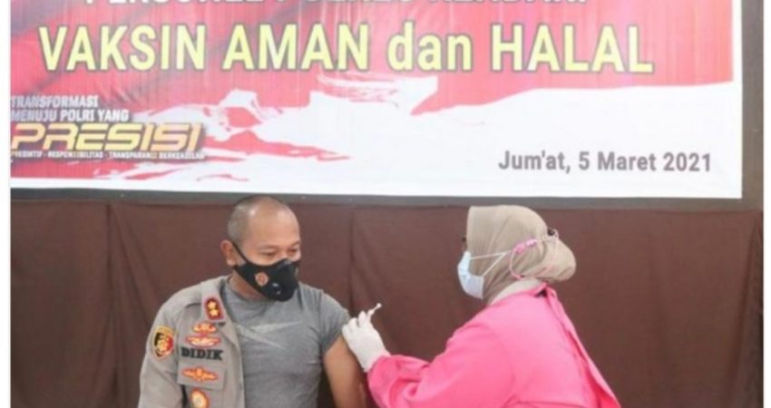 Vaksinasi Polres Kendari, Didik : Aman dan Halal