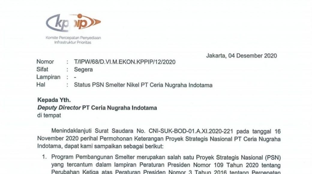 Proyek Strategis Nasional Smelter PT Ceria Kerja Sama Tiga BUMN