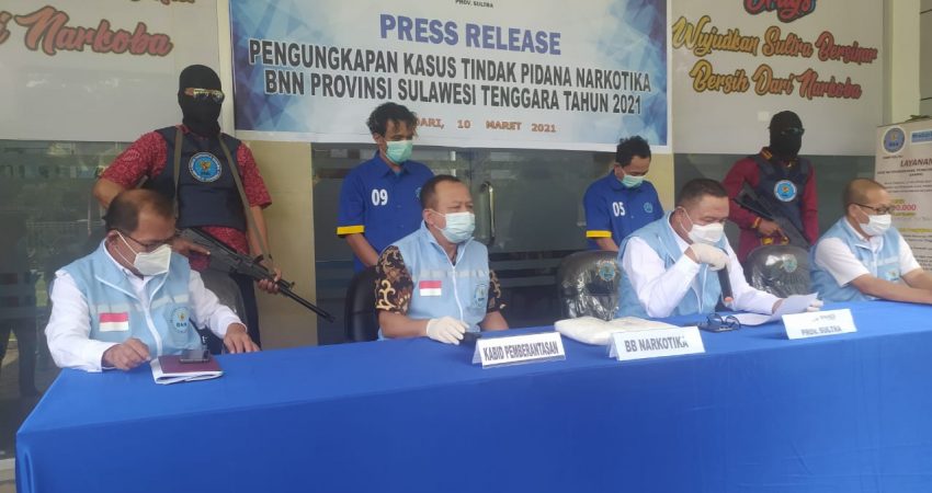 Geger!! BNNP Sultra Kembali Amankan Pengedar Sabu 1,9 Kg