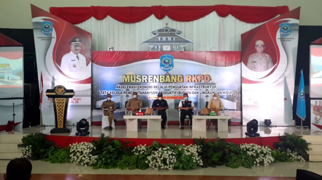 Bupati Buteng saat menghadiri Musrenbang RKPD 2021