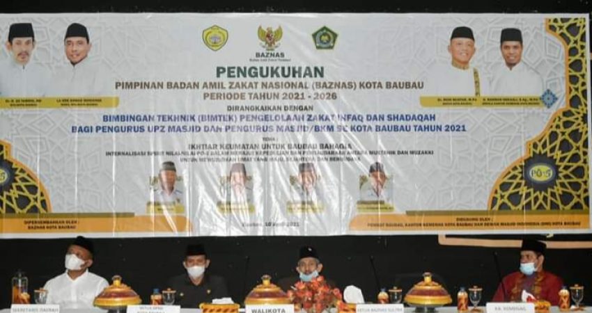 Ini Pesan Wali Kota saat Kukuhkan Baznas Kota Baubau