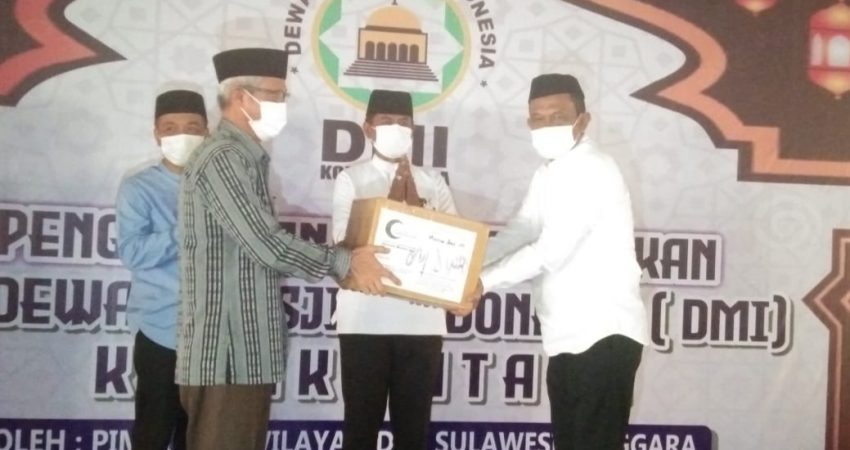 Wagub Sultra Resmi Lantik Sekda Kolut sebagai Ketua DMI Periode 2021 – 2026