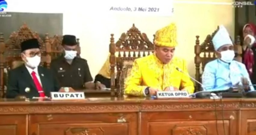 Hadiri Rapat Paripurna, Bupati Konsel Sebut Sederet Karya Nyata dan Prestasi
