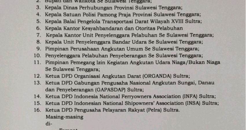 Resmi, Pemprov Sultra Larang Mudik