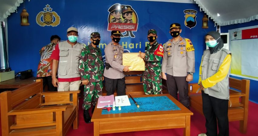 Dandim Bersama Kapolres Jepara Cek Pospam Lilin Candi