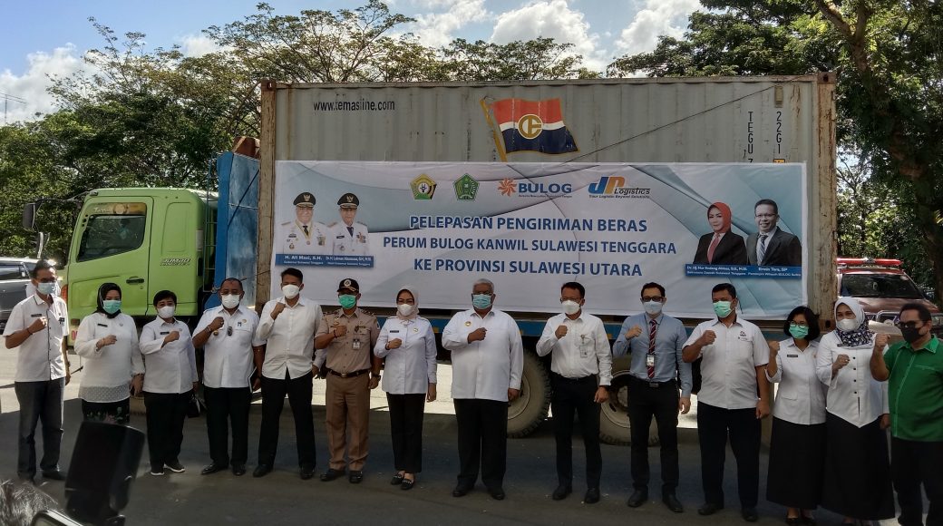 Kakanwil Bulog: Sultra Surplus Beras, Gubernur Lepas 1000 Ton ke Sulut