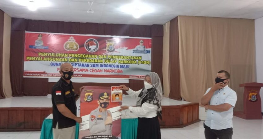 Cegah Peredaran Narkoba, Polda Sultra Sosialisasi P4GN di Polres Baubau
