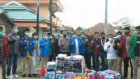 Polres Baubau Bersama OKP Salurkan Sembako Kepada Masyarakat. (foto: jsr/tegas.co)