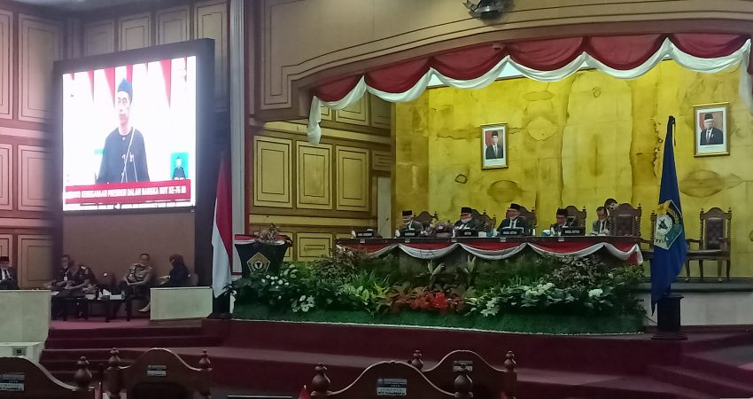 Jelang HUT RI ke 76, DPRD Sultra Gelar Paripurna Dalam Rangka Mendengarkan Pidato Kenegaraan