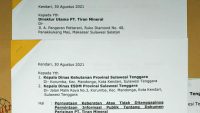 Dedi Ferianto Layangkan Surat KIP ke dua Kepada Dirut PT Tiran, Kadis ESDM dan Kehutanan Sultra