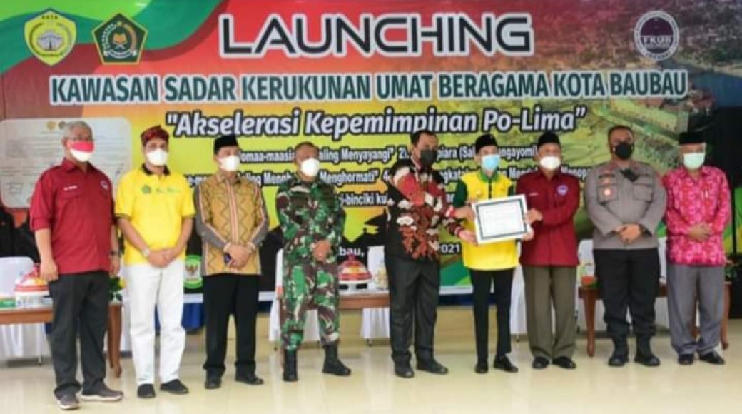 Wali Kota Baubau Launching Kawasan Sadar Kerukunan Umat Beragama