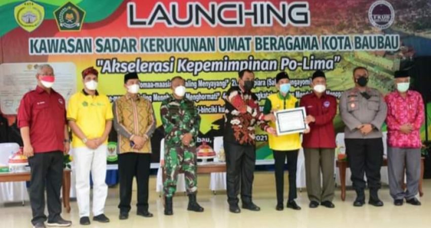 Wali Kota Baubau Launching Kawasan Sadar Kerukunan Umat Beragama