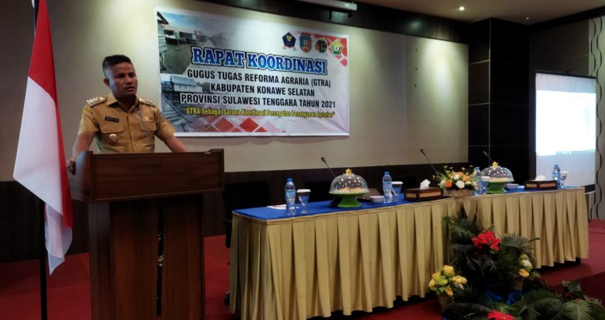 Buka Rakor Gugus Tugas Agraria, Ini Harapan Wabup Konsel