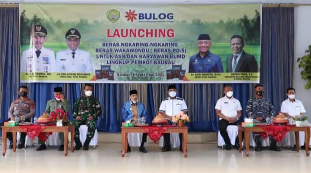 Launching Penggunaan Beras Lokal, Walkot Baubau : Penyaluran Ini Sejalan dengan Semangat PO-5