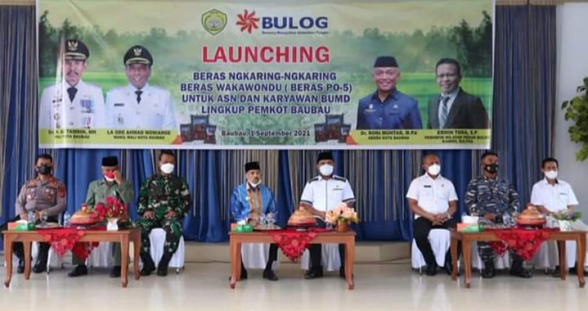 Launching Penggunaan Beras Lokal, Walkot Baubau : Penyaluran Ini Sejalan dengan Semangat PO-5