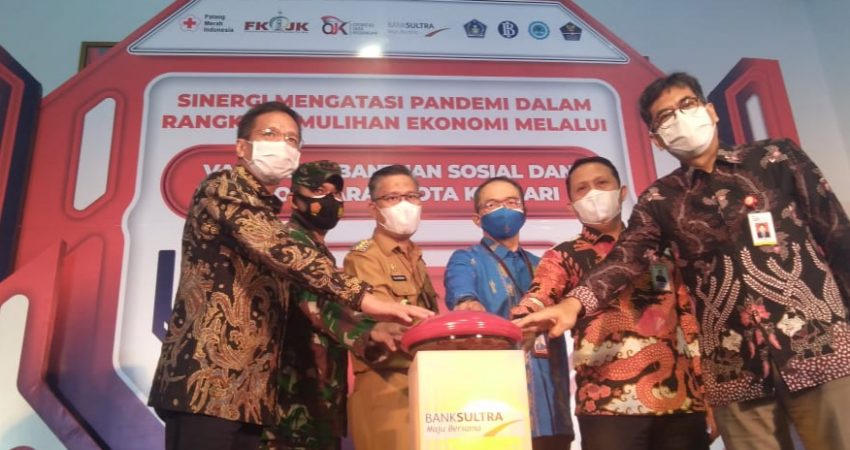 Pemkot Kendari Bersinergi dengan OJK, BI, FKJIK dan PMI Sultra Perangi Covid