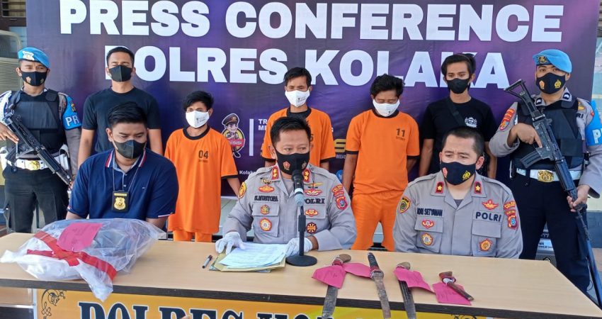 Tiga Pelaku Pembunuhan Sadis di Watubangga Kini Diamankan di Polres Kolaka