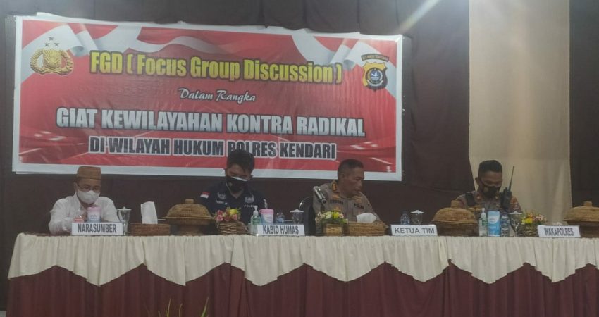 Tangkal Radikalisme di Bumi Anoa Polda Sultra Bersama Tim Kontra Radikal Div Humas Polri Gelar FGD