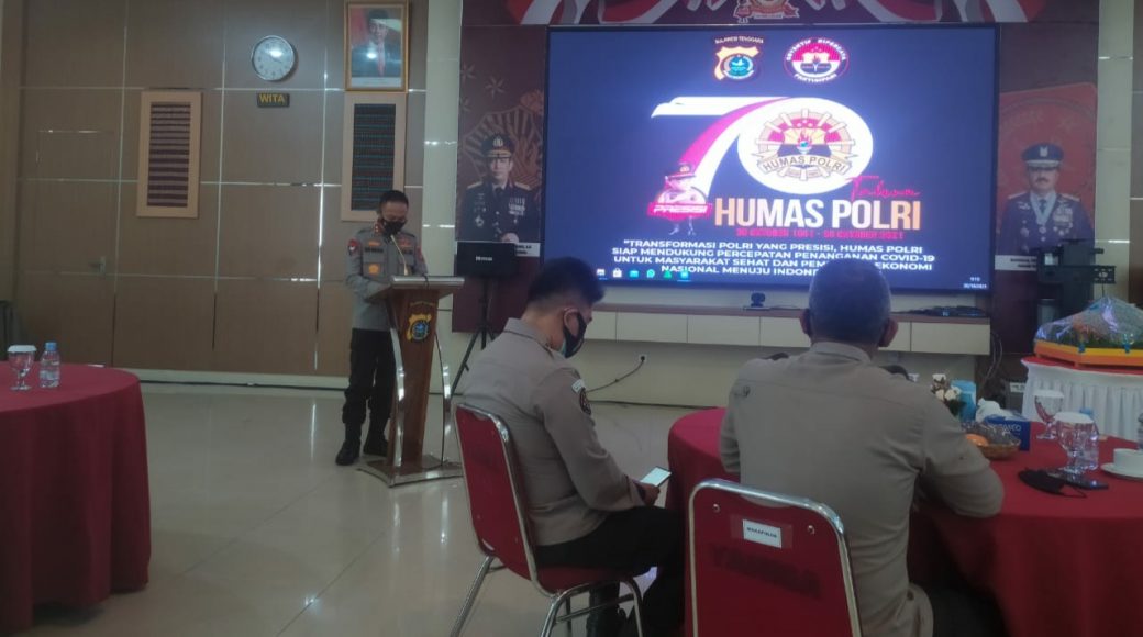 Sambut HUT Humas Polri ke 70, Kapolda Sultra: Garda Terdepan Untuk Tangkal Hoax