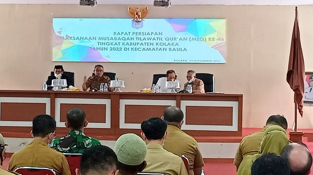 Rapat Pelaksanaan MTQ ke 46, Wabup Kolaka: Wajib Dilakasanakan karena Syiar