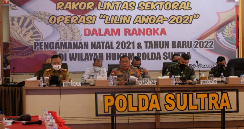 Jelang Nataru, Polda Sultra Gelar Rakor Lintas Sektoral