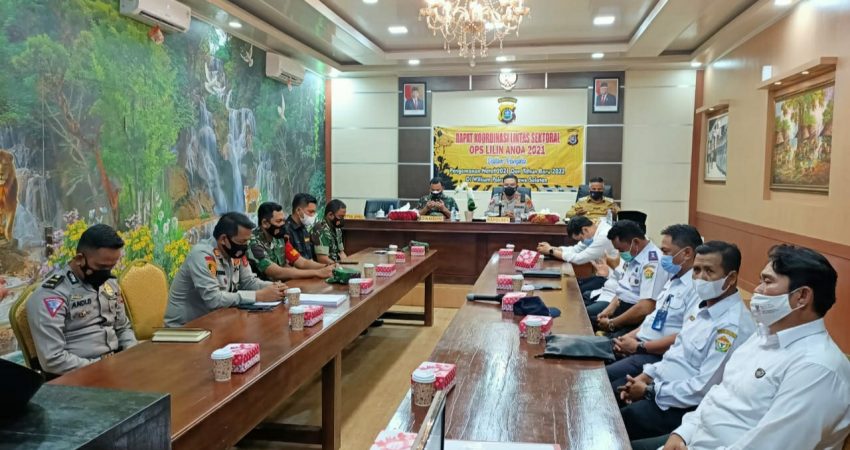 Jelang Nataru 2022, Polres Konsel Gelar Rakor Lintas Sektoral