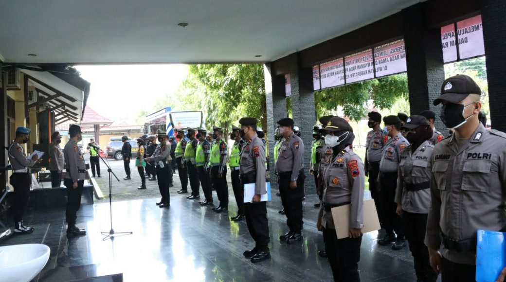 Gelar Apel Pagi, Kabag Ops Polres Kendal Ingatkan Kesiapsiagaan OLC 2021