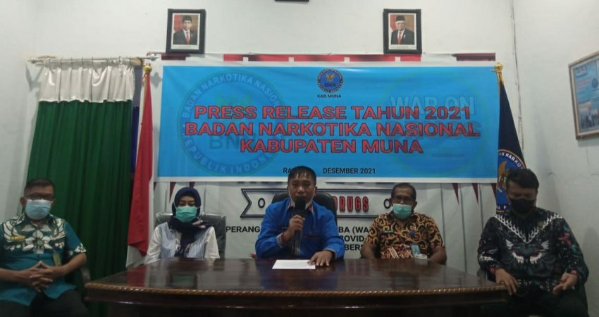 Press Release Akhir Tahun, Ini Capaian BNNK Muna