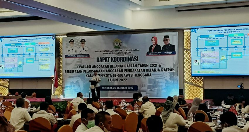 Ikuti Rakor Evaluasi dan Pelaksanaan APBD 2022, Ini Kata Bupati Konsel