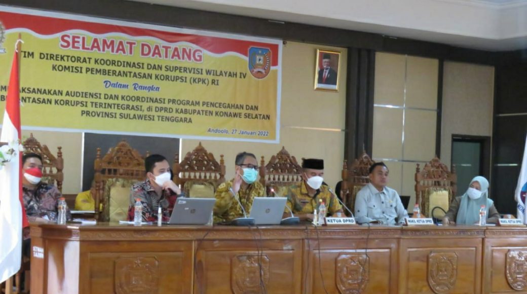 Gelar Audiensi Bersama Anggota DPRD Konsel, Korsupgah KPK: Jangan Terpengaruh Tekanan Manapun