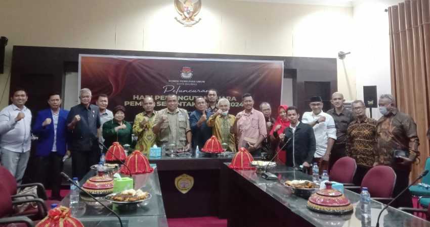KPU Baubau Ikuti Launching Hari Pemilu Serentak 2024